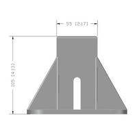 33-45453S-1 MODULAR SOLUTIONS FOOT<br>45MM X 45MM (3) SIDED FOOT W/11MM FLOOR ANCHOR HOLES